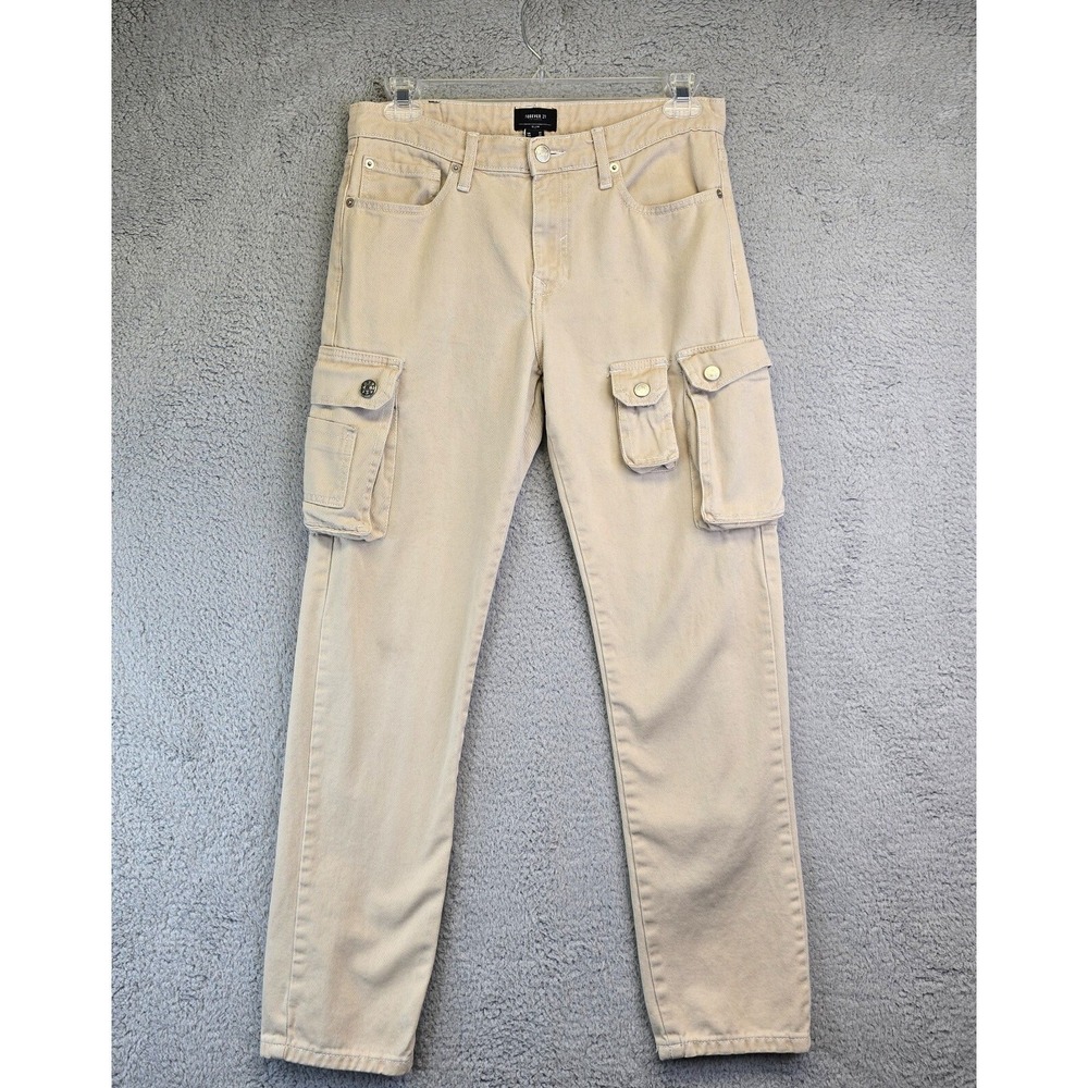 Cargo Jeans Mens‎ 31 Slim Fit Khaki Utility Pants 32x31 Grunge Skater Y2K Work